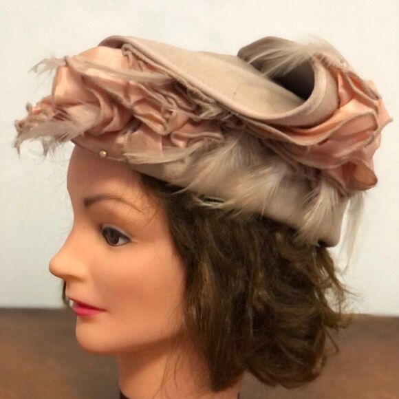 Vintage 30's Doeskin Hat Cap Bollman - Picture 1 of 6